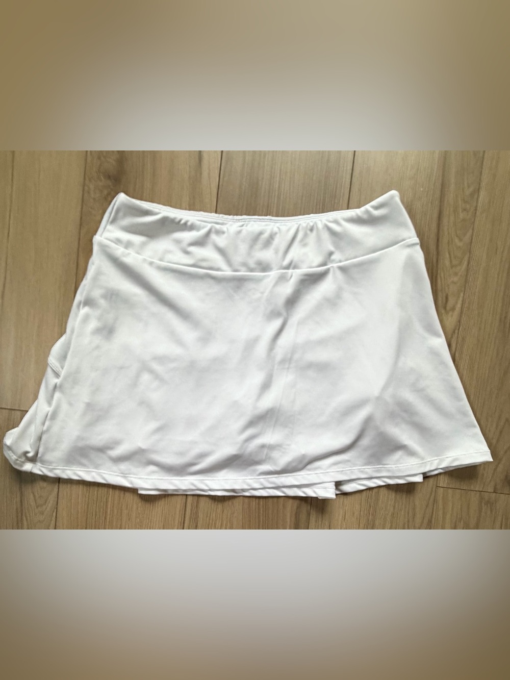 Gold Hinge Women's White Pleated Athletic Pull-On Skort Tennis Pickleball L